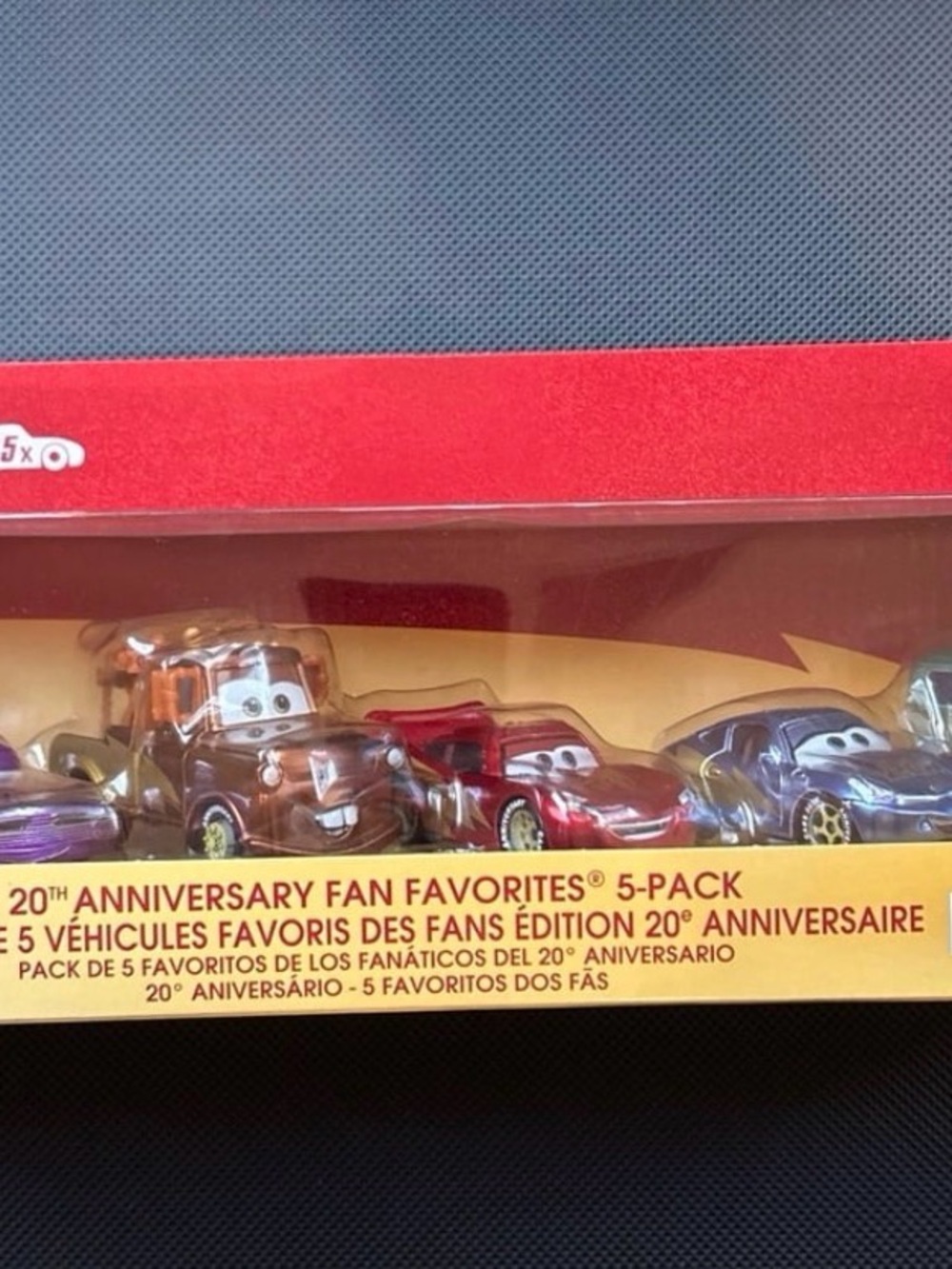 Cars 20th Anniversary Fan Favorites 5-Pack - Red, Brown, Purple